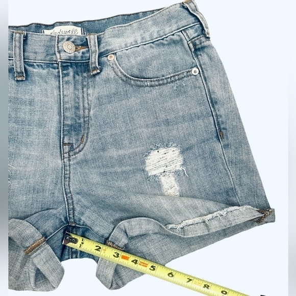 Madewell Women's Boyshorts Shorts Destroyed Rip & Repair Edition Size 27 - Picture 8 of 14